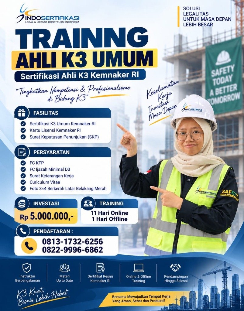 Flyer Training Ahli K3 Umum Kemnaker RI
