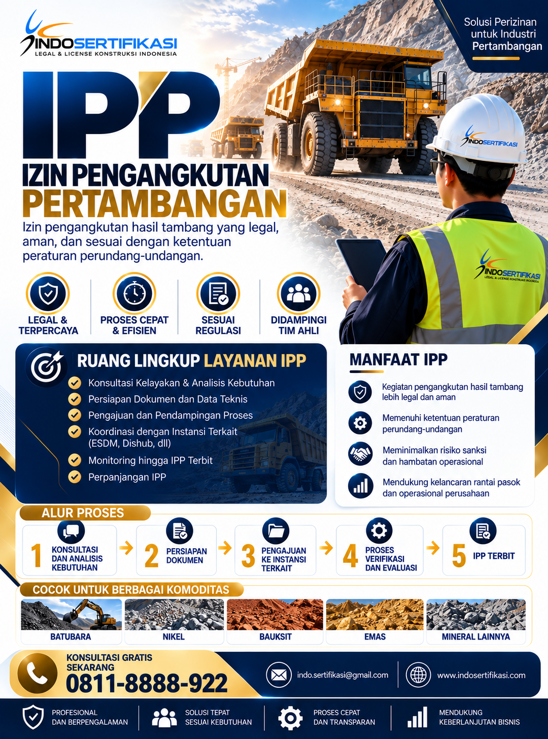 Flyer Izin Pengangkutan Pertambangan IPP IndoSertifikasi